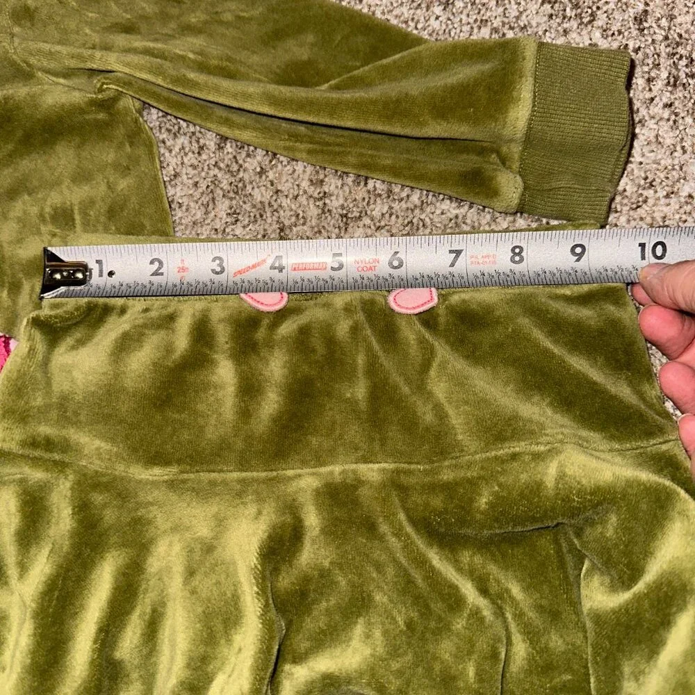 Gymboree GINGERBREAD GIRL FAIR ISLE green zip velour cardigan & skirt sz 3-4 XS